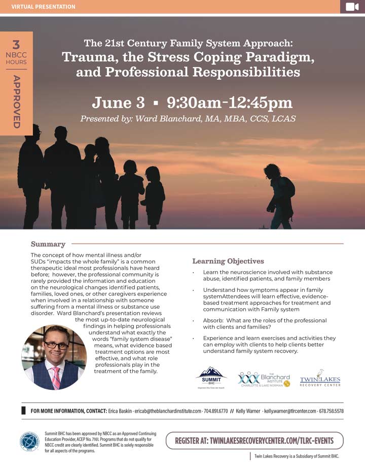 Family System Approach: Trauma, the Stress Coping Paradigm, & Professional Responsibilities - June 3, 2022 - Virtual Presentation